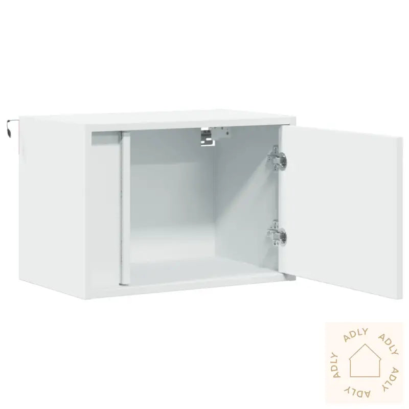 Vegghengte Nattbord Med Led-Lys 2 Stk Hvit