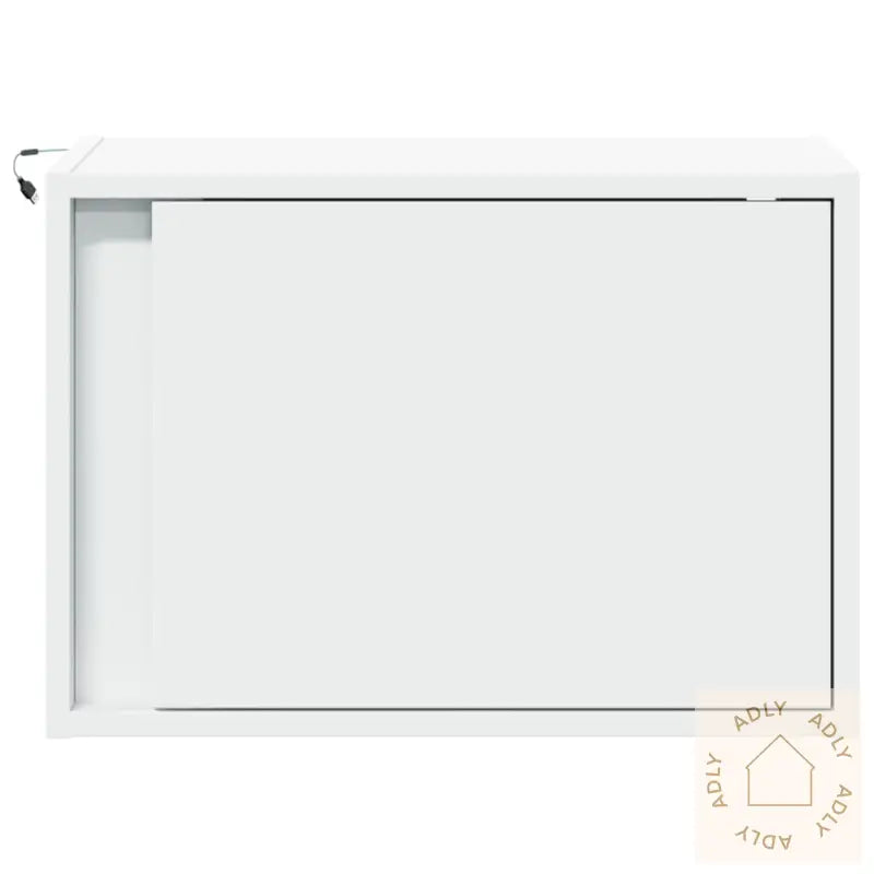 Vegghengte Nattbord Med Led-Lys 2 Stk Hvit