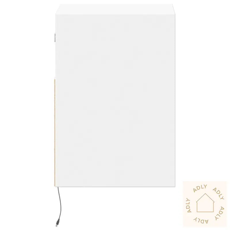 Vegghengte Nattbord Med Led-Lys 2 Stk Hvit