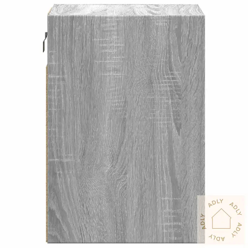 Vegghengte Nattbord Med Led-Lys 2 Stk Grå Sonoma