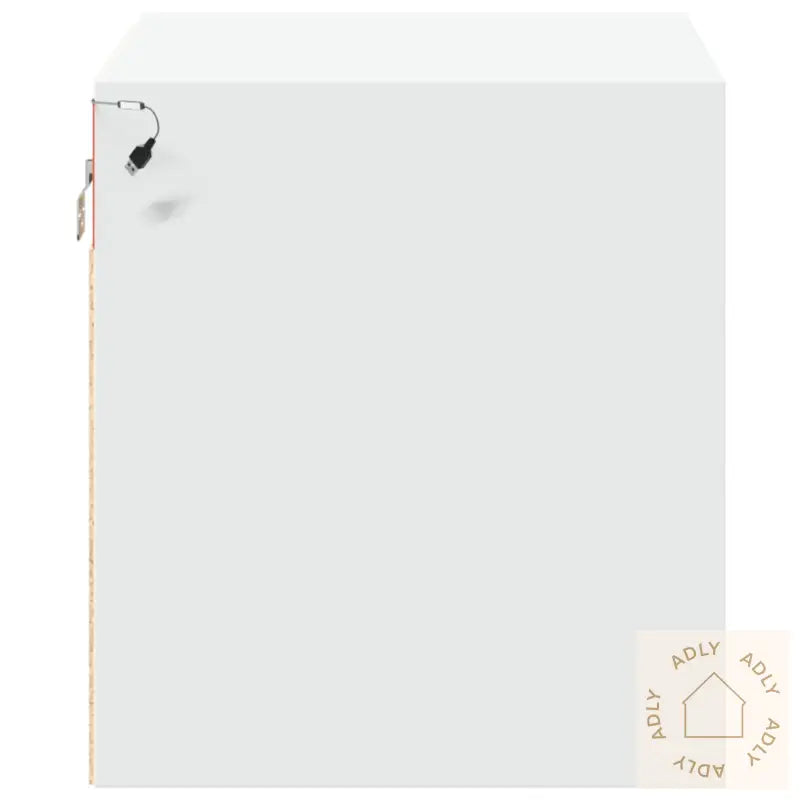 Vegghengte Nattbord Med Led-Lys 2 Stk Hvit