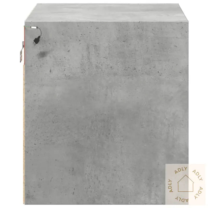 Vegghengte Nattbord Med Led-Lys 2 Stk Betonggrå