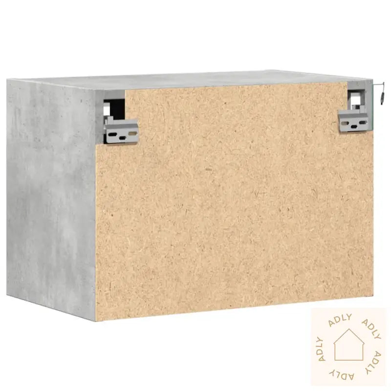 Vegghengte Nattbord Med Led-Lys 2 Stk Betonggrå