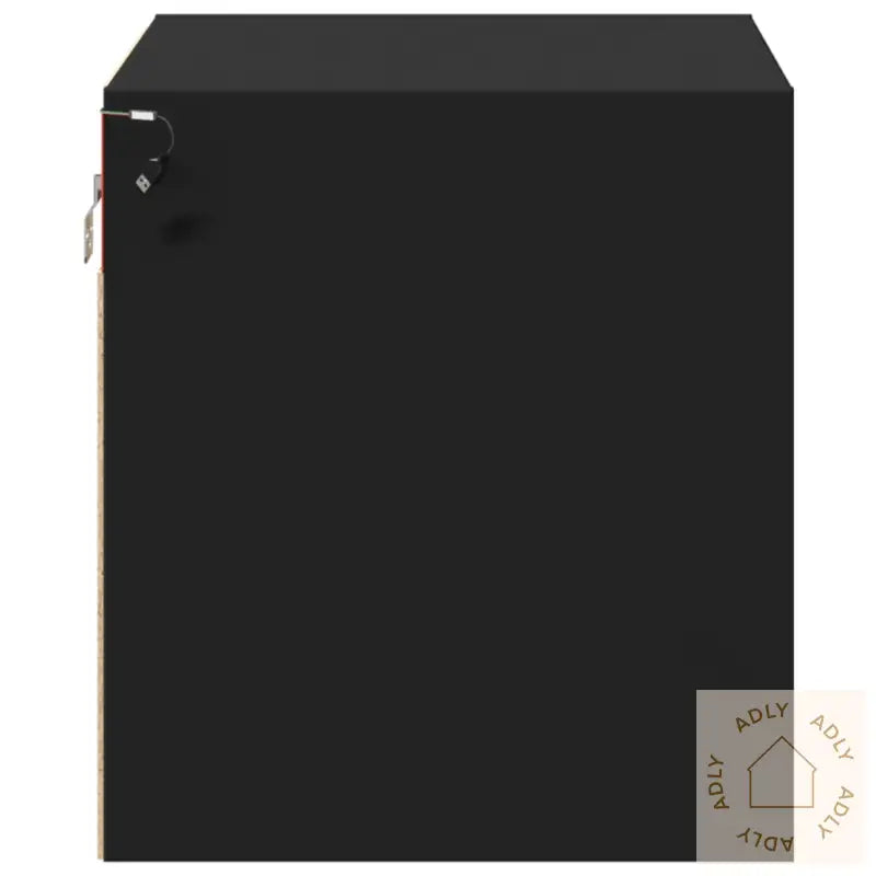 Vegghengte Nattbord Med Led-Lys 2 Stk Svart