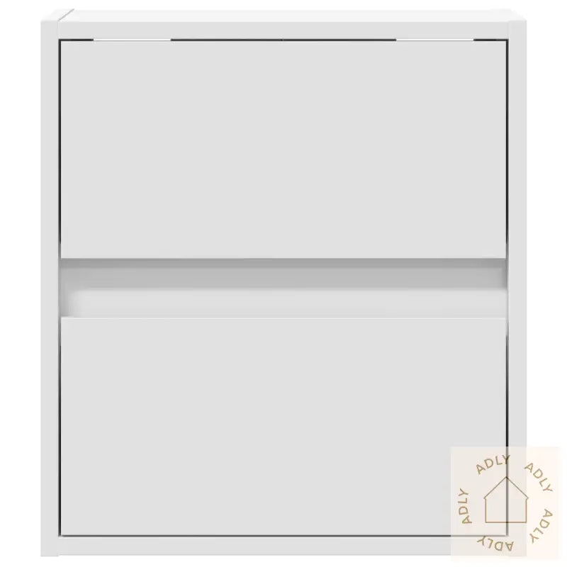 Vegghengte Nattbord Med Led-Lys 2 Stk Hvit