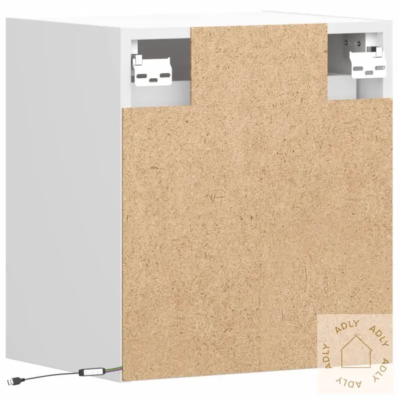 Vegghengte Nattbord Med Led-Lys 2 Stk Hvit