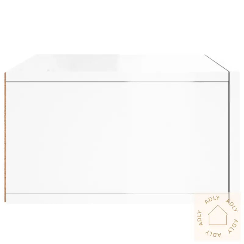 Veggmonterte Nattbord 2 Stk Høyglans Hvit 35X35X20 Cm
