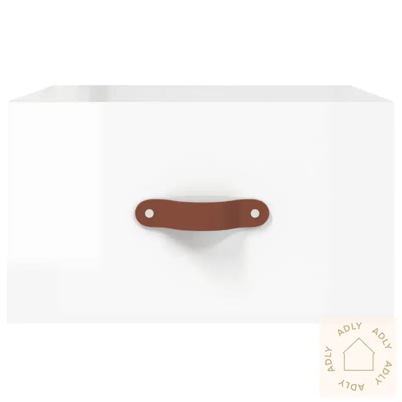 Veggmonterte Nattbord 2 Stk Høyglans Hvit 35X35X20 Cm