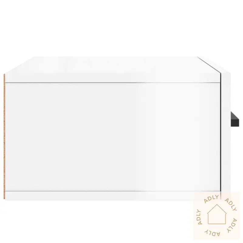 Veggmonterte Nattbord 2 Stk Høyglans Hvit 35X35X20 Cm