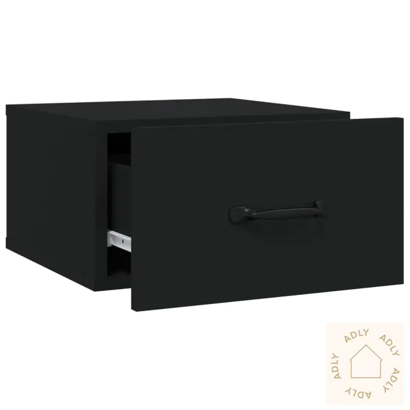 Veggmontert Nattbord 2 Stk Svart 35X35X20 Cm