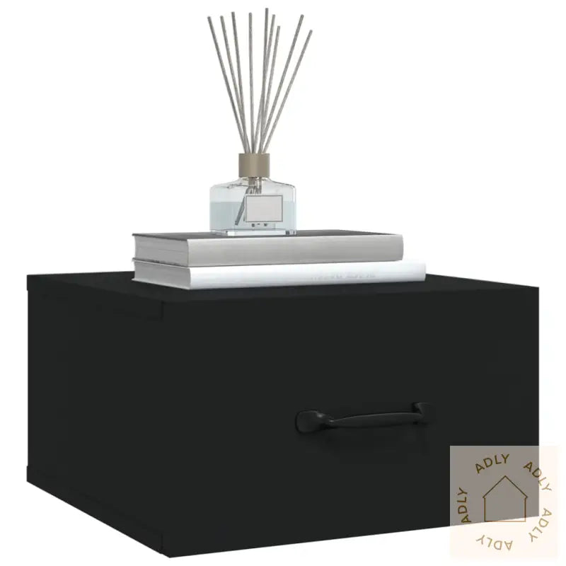 Veggmontert Nattbord 2 Stk Svart 35X35X20 Cm