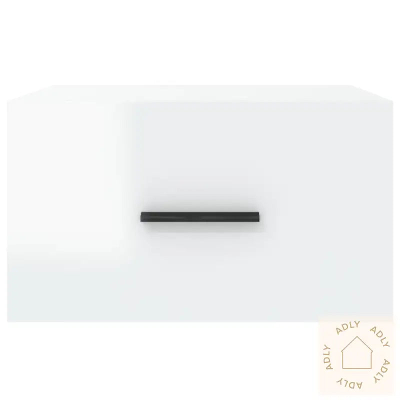 Veggmonterte Nattbord 2 Stk Høyglans Hvit 35X35X20 Cm