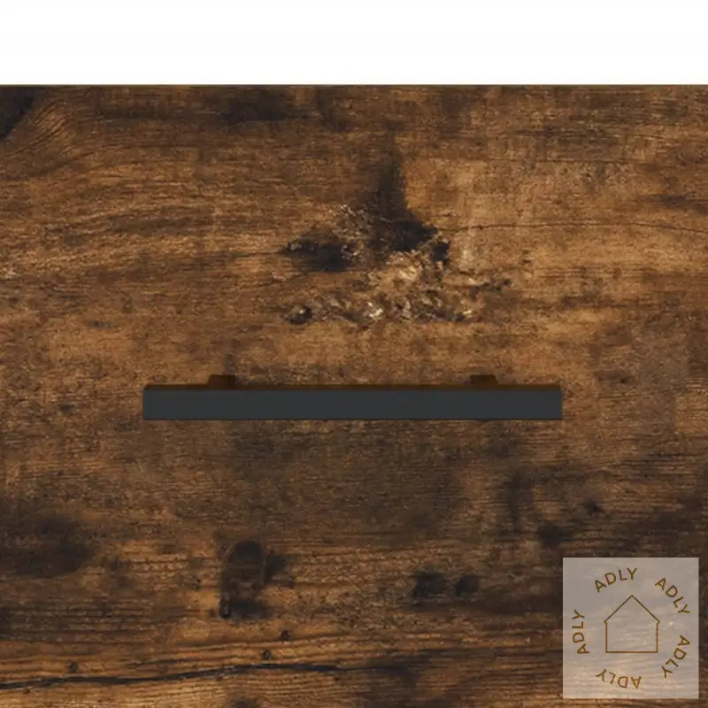 Veggmonterte Nattbord 2 Stk Røkt Eik 35X35X20 Cm