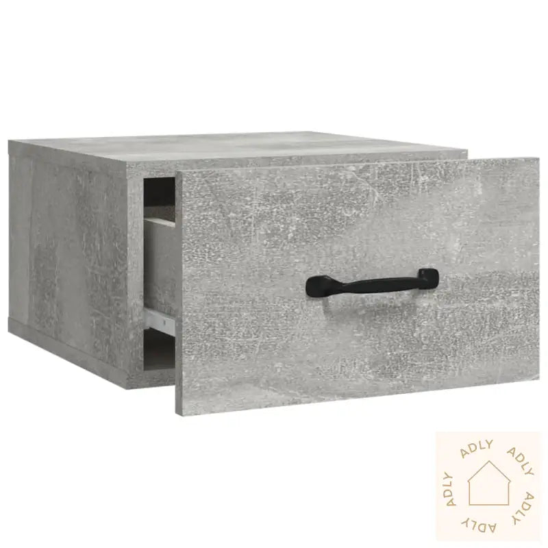Veggmontert Nattbord 2 Stk Betonggrå 35X35X20 Cm