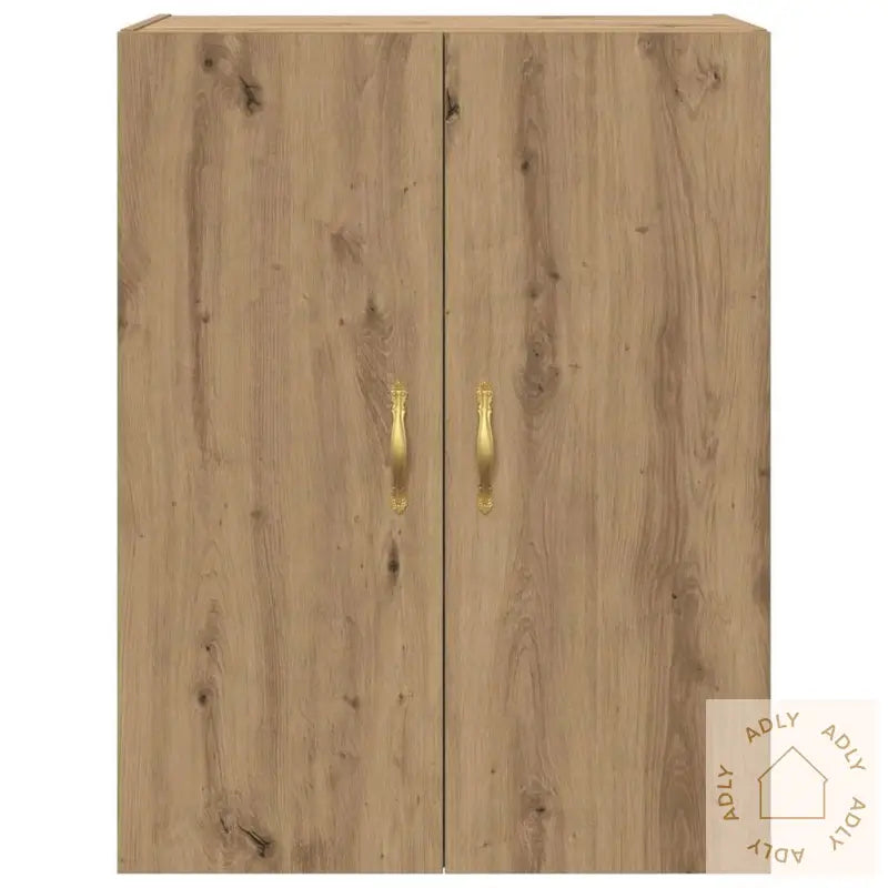 Vegghengte Skap Med Hylle Med Lagring Med Dør 2 Pcs Artisan Eik 69.5 X 34 X 90 Cm