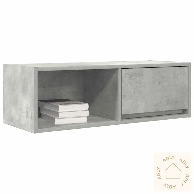 Tv-Benker 2 Stk Betonggrå 80X31X25,5 Cm Konstruert Tre