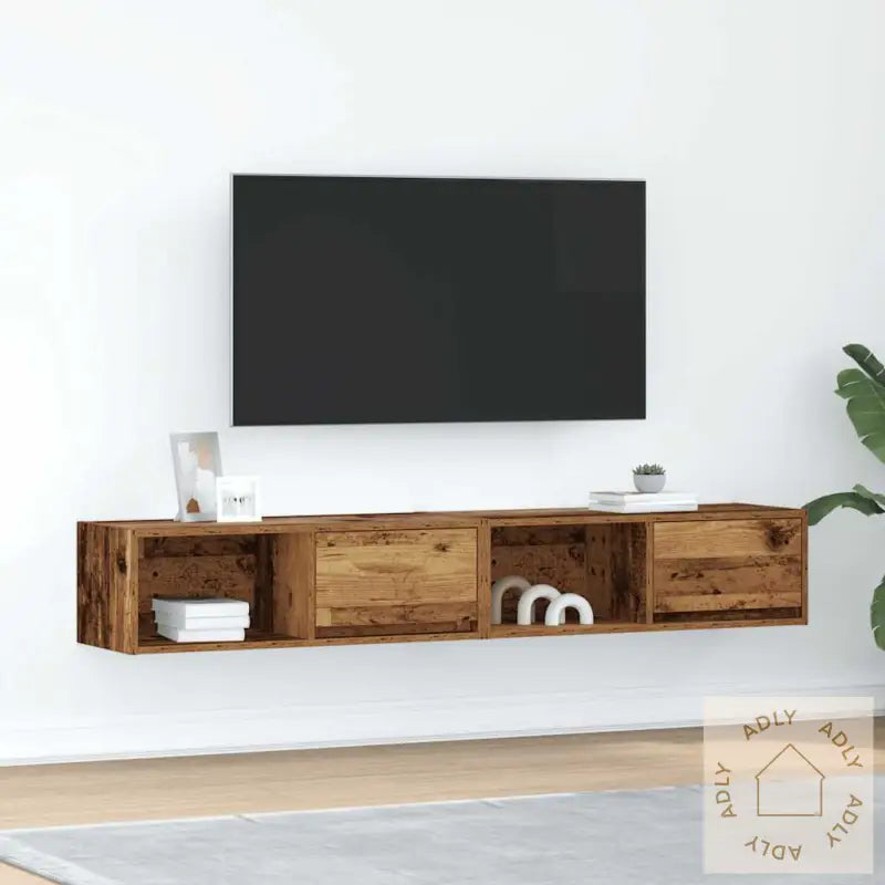 Tv-Benker 2 Stk Gammelt Tre 80X31X25,5 Cm Konstruert Tre