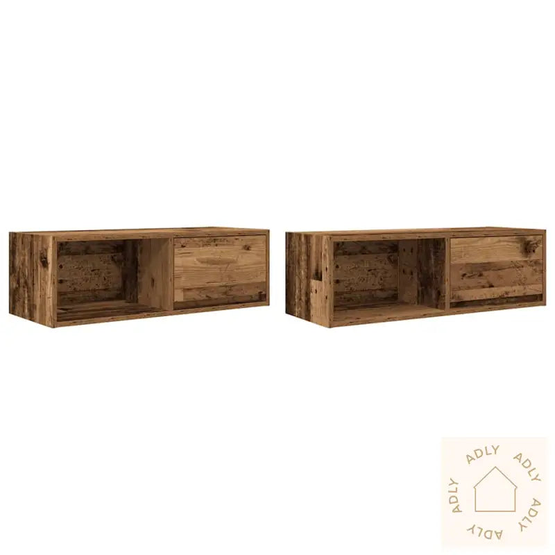 Tv-Benker 2 Stk Gammelt Tre 80X31X25,5 Cm Konstruert Tre