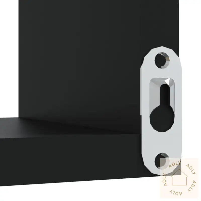 Veggmontert Hjørnehylle Svart 40X40X50 Cm Konstruert Tre