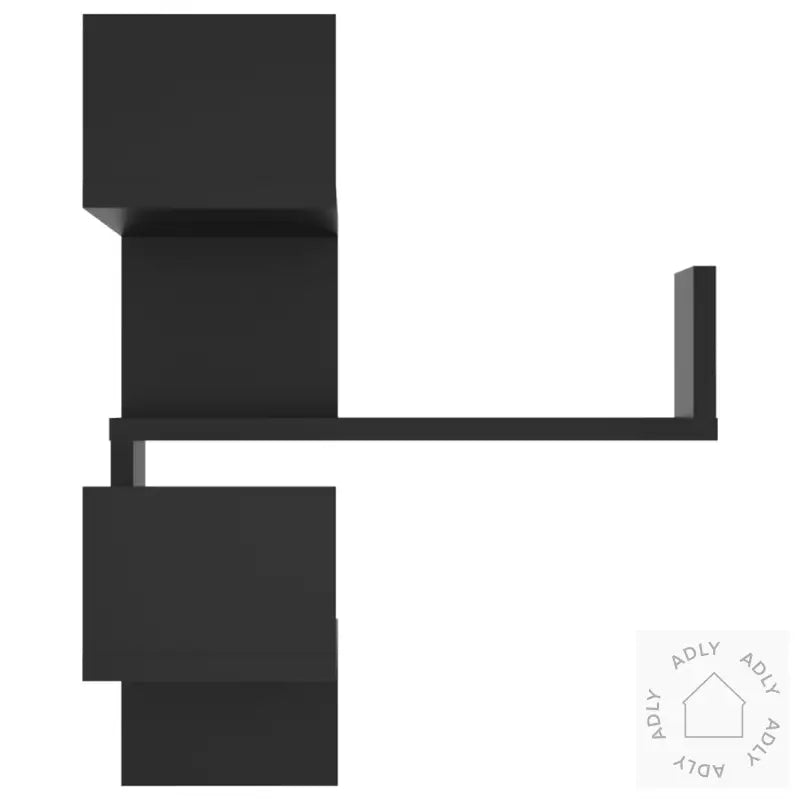 Veggmonterte Hjørnehyller 2 Stk Svart 40X40X50Cm Konstruert Tre