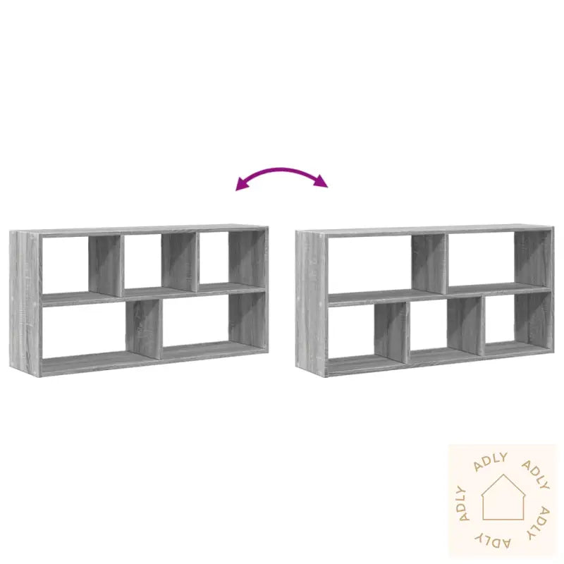 Vegghylle Grå Sonoma 100X25X50 Cm Konstruert Tre