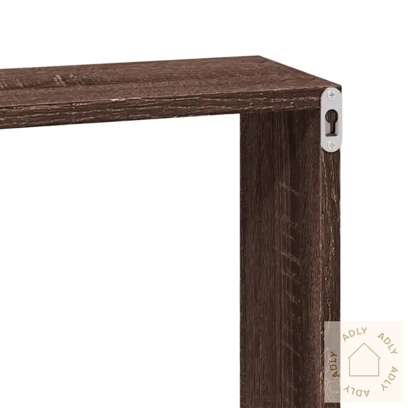 Veggskap 100X16X30 Cm Brun Eik Konstruert Tre