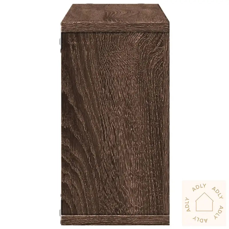 Veggskap 100X16X30 Cm Brun Eik Konstruert Tre