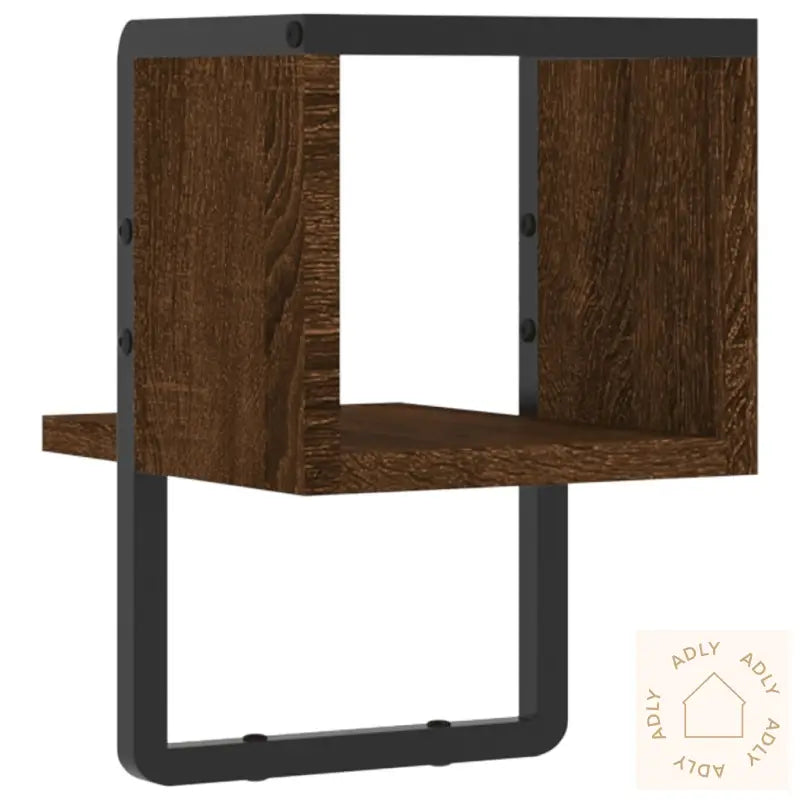 Vegghylle Med Stang Brun Eik 20X25X30 Cm