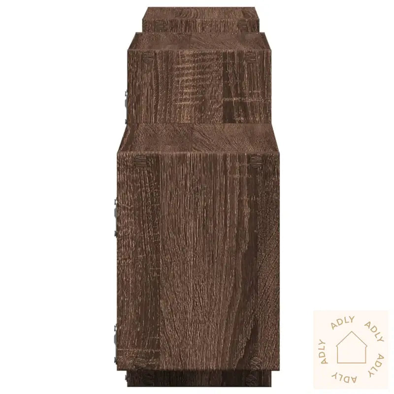 Vegghylle Brun Eik 129X18X42 Cm Konstruert Tre