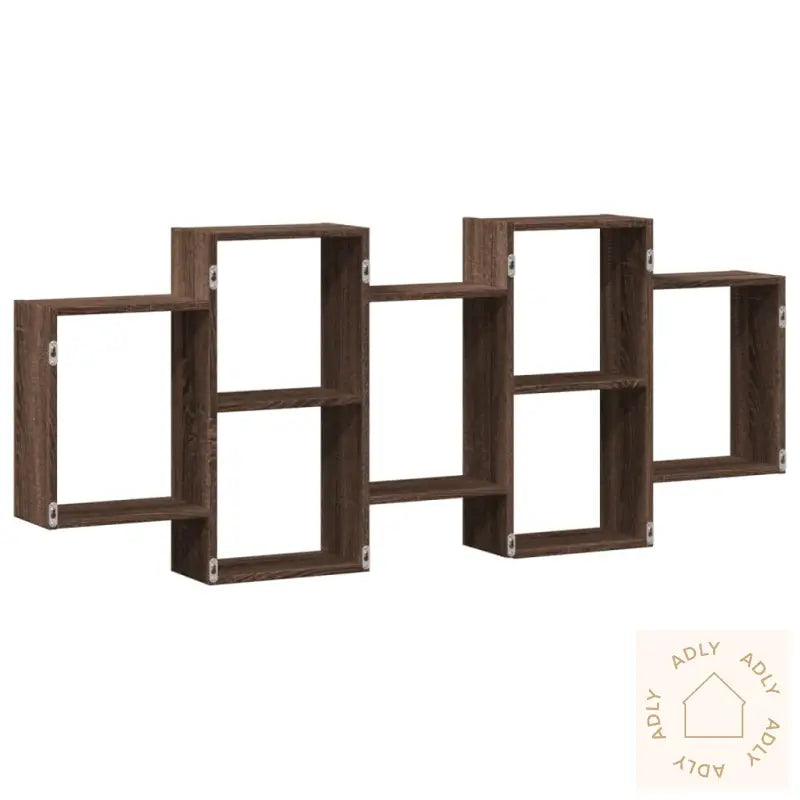 Vegghylle Brun Eik 159X18X65 Cm Konstruert Tre