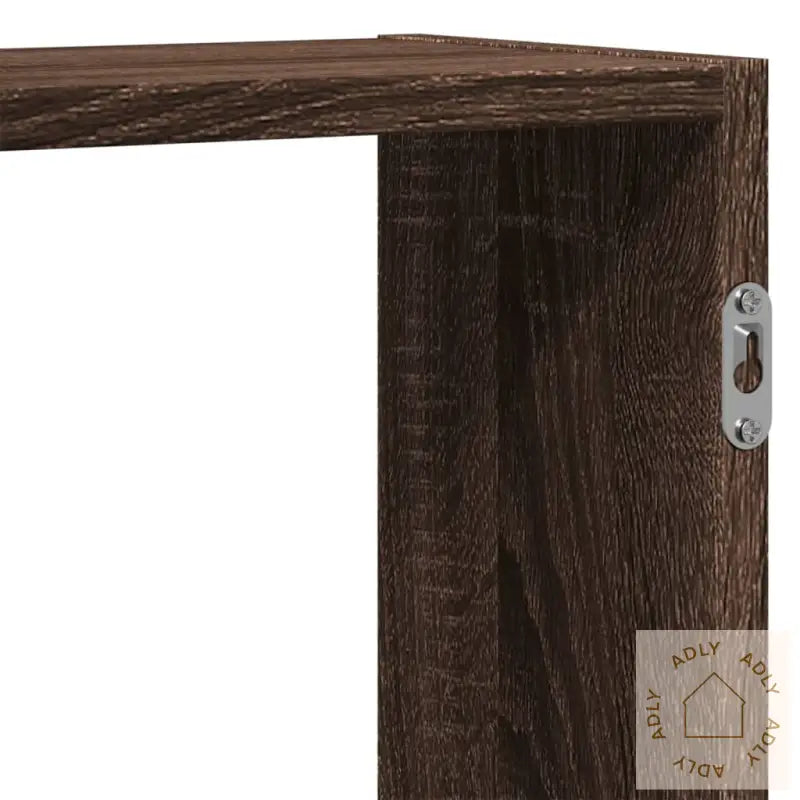 Vegghylle Brun Eik 129X18X42 Cm Konstruert Tre