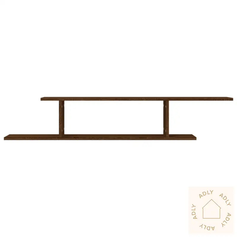 Veggmontert Tv-Hylle Brun Eik 125X18X23 Cm Konstruert Tre