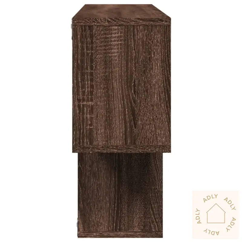Vegghylle Brun Eik 100X20X53 Cm Konstruert Tre