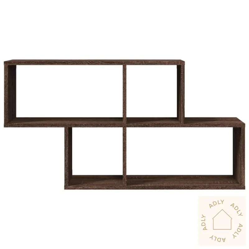 Vegghylle Brun Eik 100X20X53 Cm Konstruert Tre