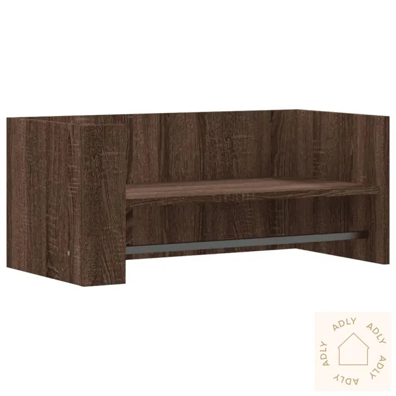 Vegghylle Brun Eik 70,5X35X30,5 Cm Konstruert Tre
