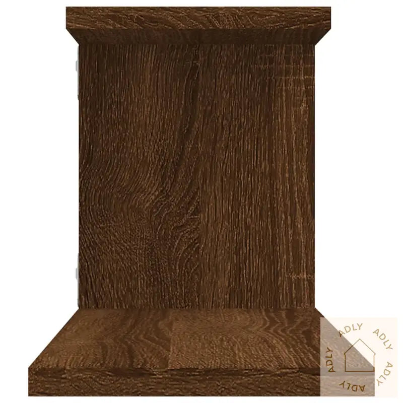 Veggmontert Tv-Hylle Brun Eik 125X18X23 Cm Konstruert Tre