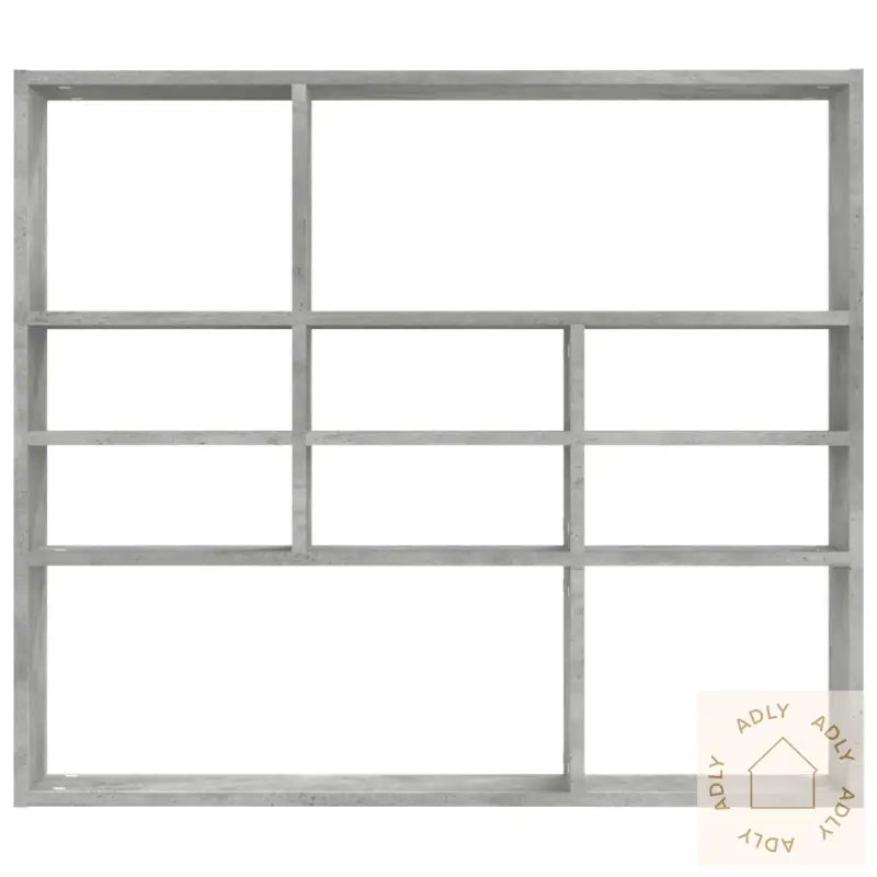 Vegghylle Betonggrå 90X16X78 Cm Konstruert Tre