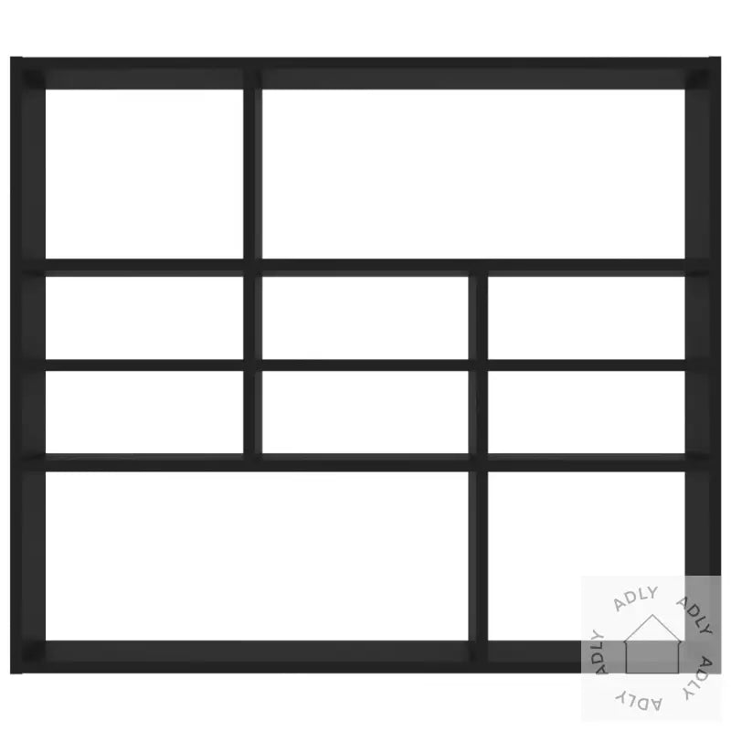 Vegghylle Svart 90X16X78 Cm Konstruert Tre