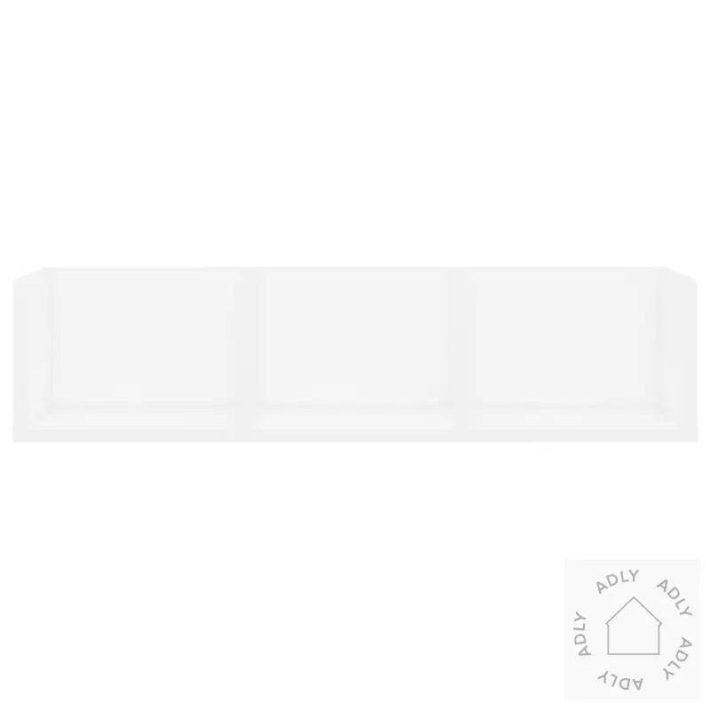 Veggmontert Cd-Hylle Hvit 75X18X18 Cm Konstruert Tre