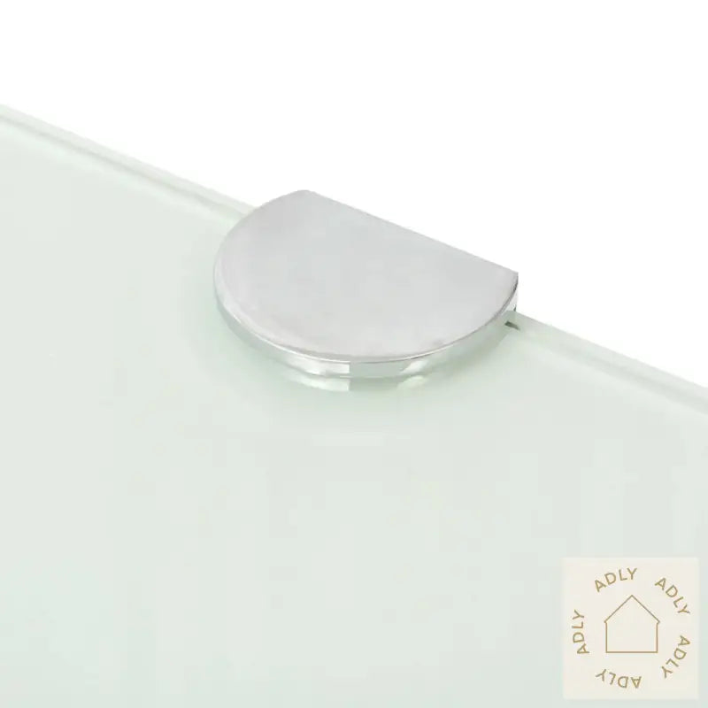 Hjørnehyller 2 Stk Med Kromstøtter Hvit Glass 35X35 Cm