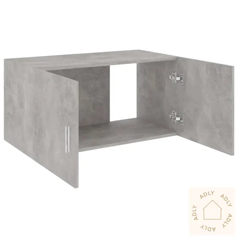 Veggmontert Skap Betonggrå 80X39X40 Cm Konstruert Tre