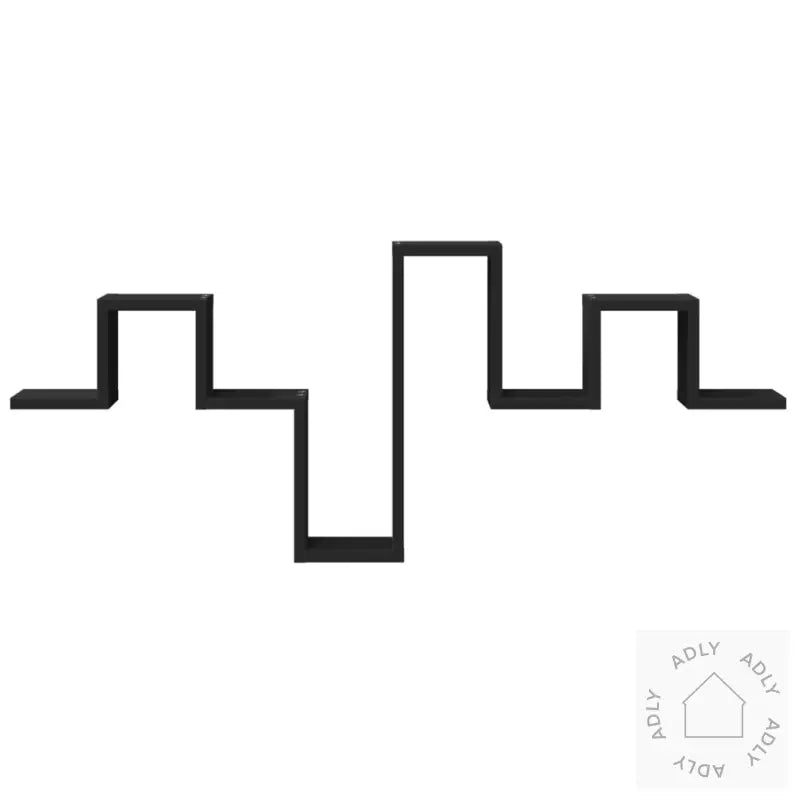 Vegghylle Svart 104,5X10X43 Cm Konstruert Tre