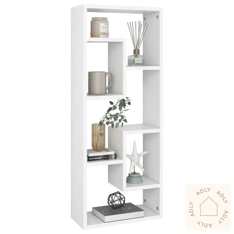 Vegghylle Hvit 36X16X90 Cm Konstruert Tre