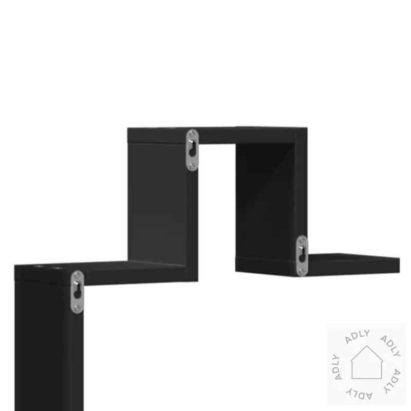 Vegghylle Svart 104,5X10X43 Cm Konstruert Tre