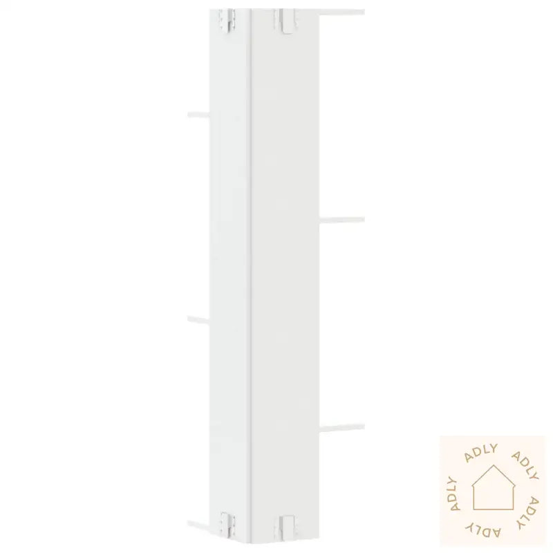 Veggmontert Hjørnehylle Hvit 36,5X36,5X140 Cm Sponplate