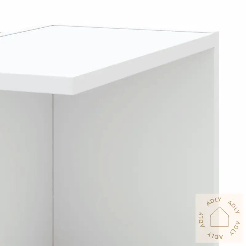 Veggmontert Hjørnehylle Hvit 36,5X36,5X140 Cm Sponplate