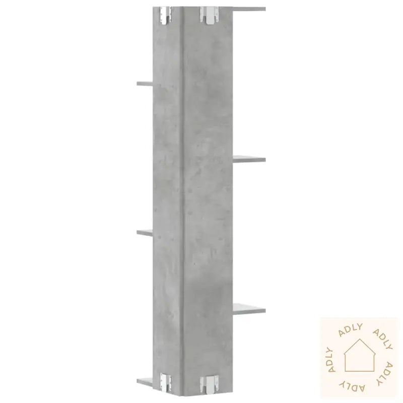 Veggmontert Hylle Betonggrå 36,5X36,5X140 Cm Konstruert Tre