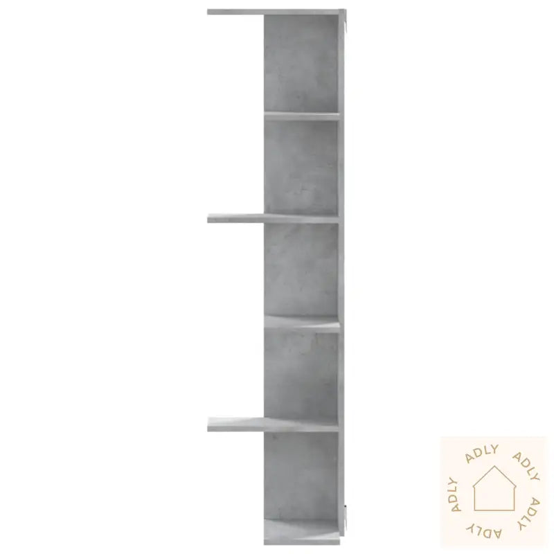 Veggmontert Hylle Betonggrå 36,5X36,5X140 Cm Konstruert Tre