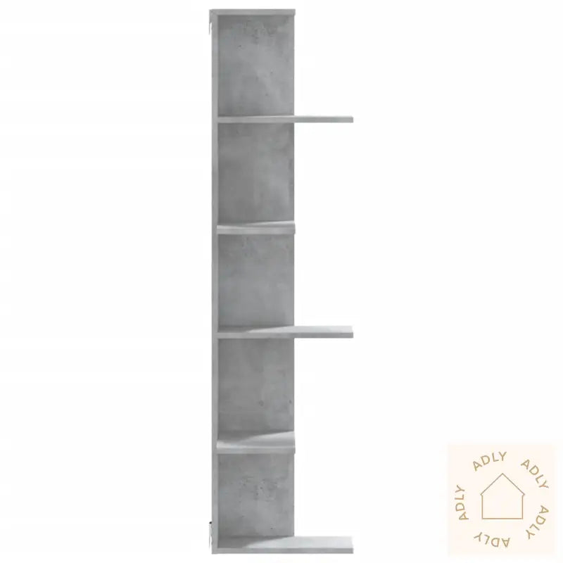 Veggmontert Hylle Betonggrå 36,5X36,5X140 Cm Konstruert Tre