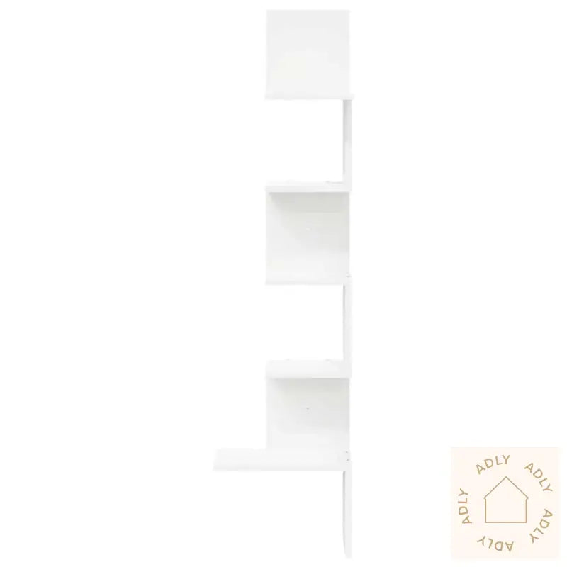 Veggmontert Hjørnehylle Hvit 32X32X127,5 Cm Konstruert Tre